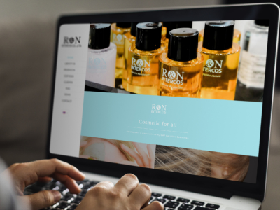 Working on a web template on the laptop